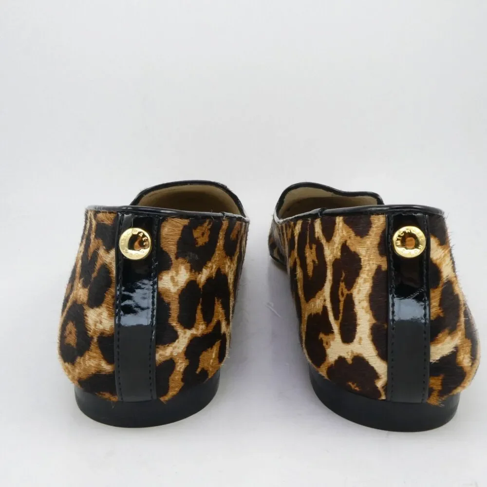 Michael Kors Women's Size US 8 Leopard Print Calf Hair Ballet Flats NWOB